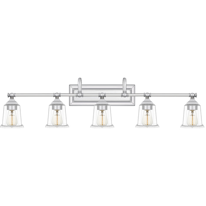 Nicholas 5-Light Bath Vanity in Polished Chrome