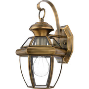 Newbury 1-Light Outdoor Lantern in Antique Brass