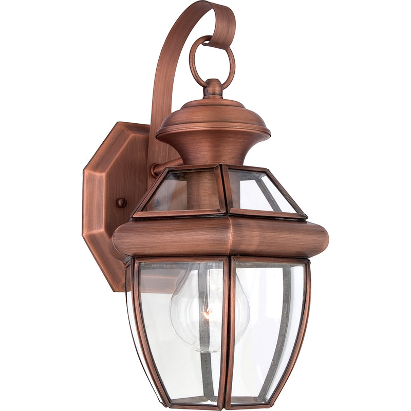Newbury 1-Light Outdoor Lantern in Aged Copper