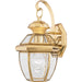 Newbury 1-Light Outdoor Lantern in Polished Brass