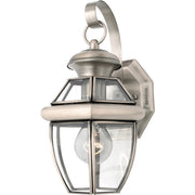 Newbury 1-Light Outdoor Lantern in Pewter
