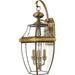 Newbury 3-Light Outdoor Lantern in Antique Brass