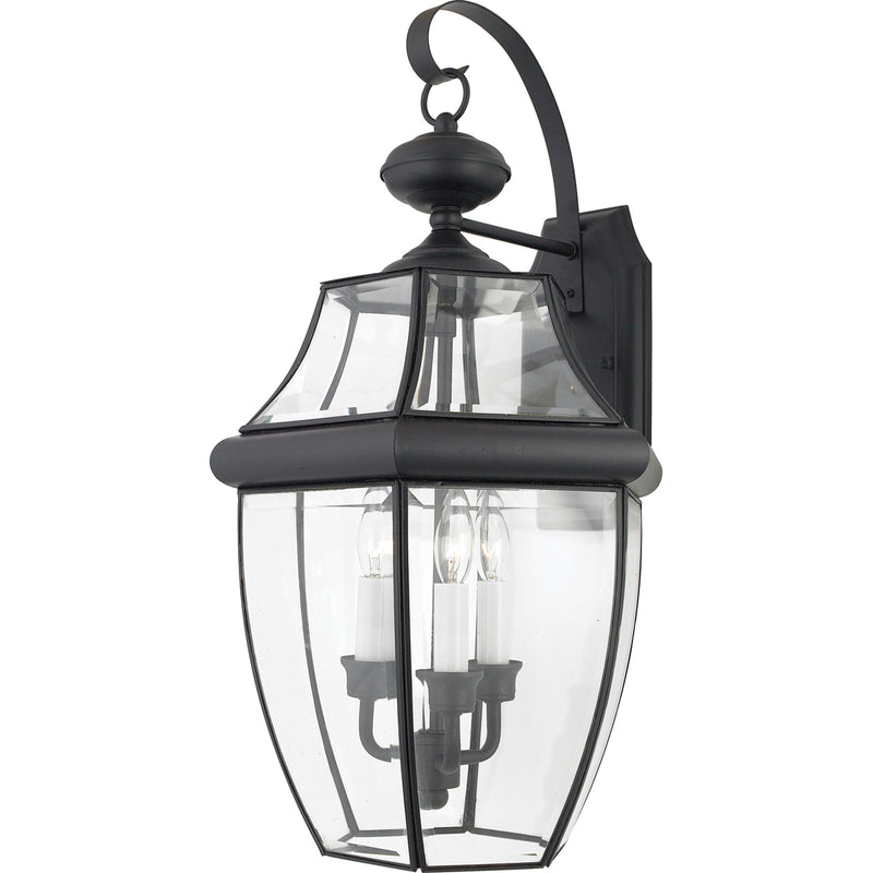Newbury 3-Light Outdoor Lantern in Mystic Black