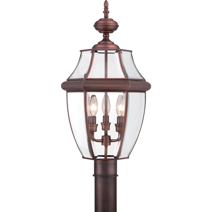 Newbury 3-Light Outdoor Lantern in Aged Copper