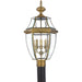 Newbury 3-Light Outdoor Lantern in Antique Brass