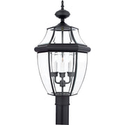 Newbury 3-Light Outdoor Lantern in Mystic Black