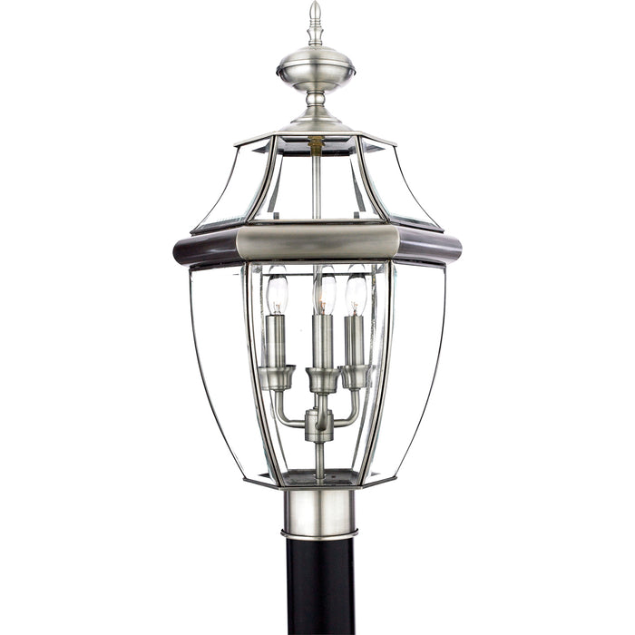 Newbury 3-Light Outdoor Lantern in Pewter