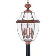 Newbury 4-Light Outdoor Lantern in Aged Copper