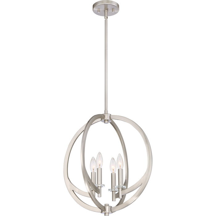 Orion 4-Light Pendant in Brushed Nickel