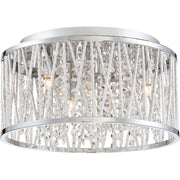Crystal Cove 4-Light Flush Mount in Polished Chrome
