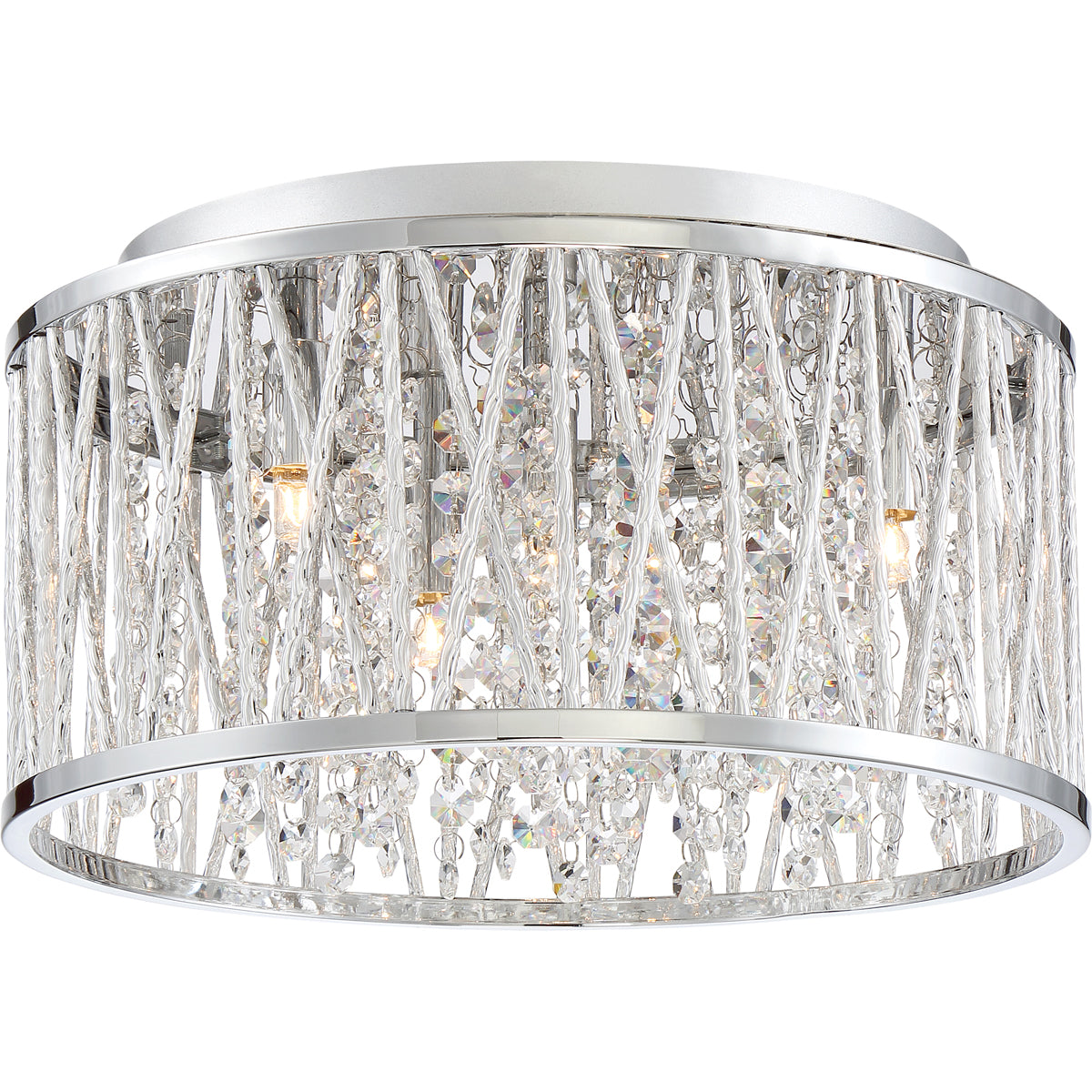 Crystal Cove 4-Light Flush Mount in Polished Chrome