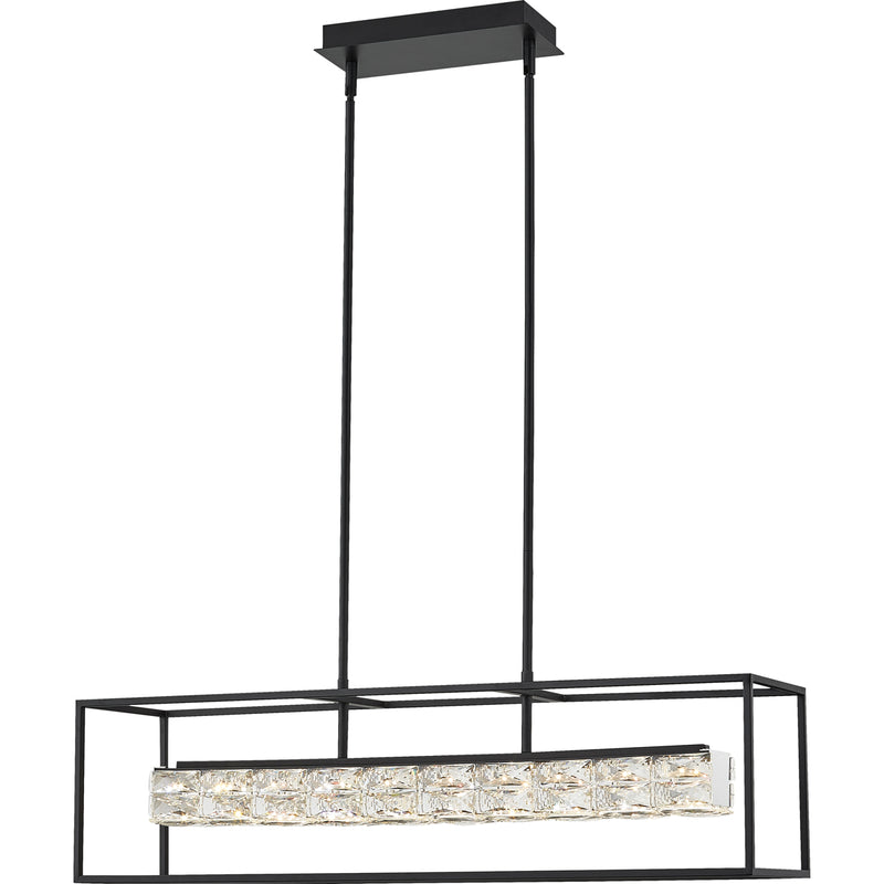 Dazzle LED Island Light in Matte Black