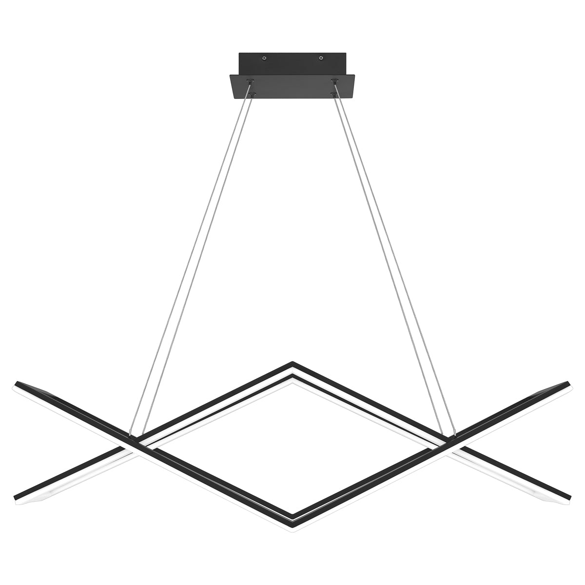 Newman LED Island Light in Matte Black