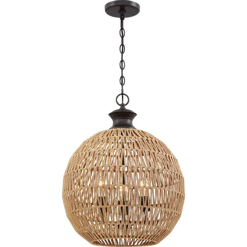 Casablanca 3-Light Pendant in Palladian Bronze