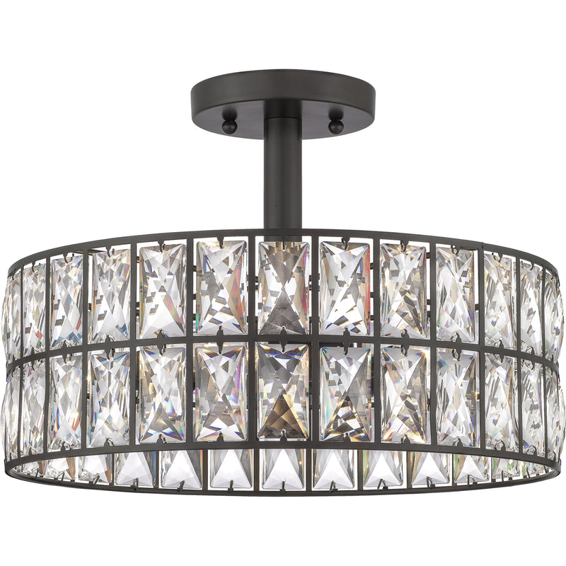 Coffman 3-Light Semi-Flush Mount in Western Bronze