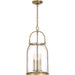 Colonel 3-Light Mini Pendant in Weathered Brass