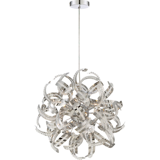Ribbons 5-Light Pendant in Crystal Chrome