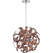 Ribbons 5-Light Pendant in Satin Copper
