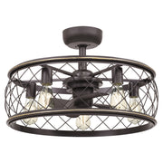 Dury 5-Light Fandelier in Palladian Bronze