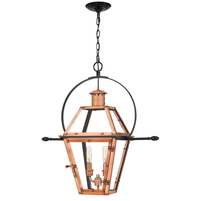 Rue De Royal 2-Light Outdoor Lantern in Aged Copper