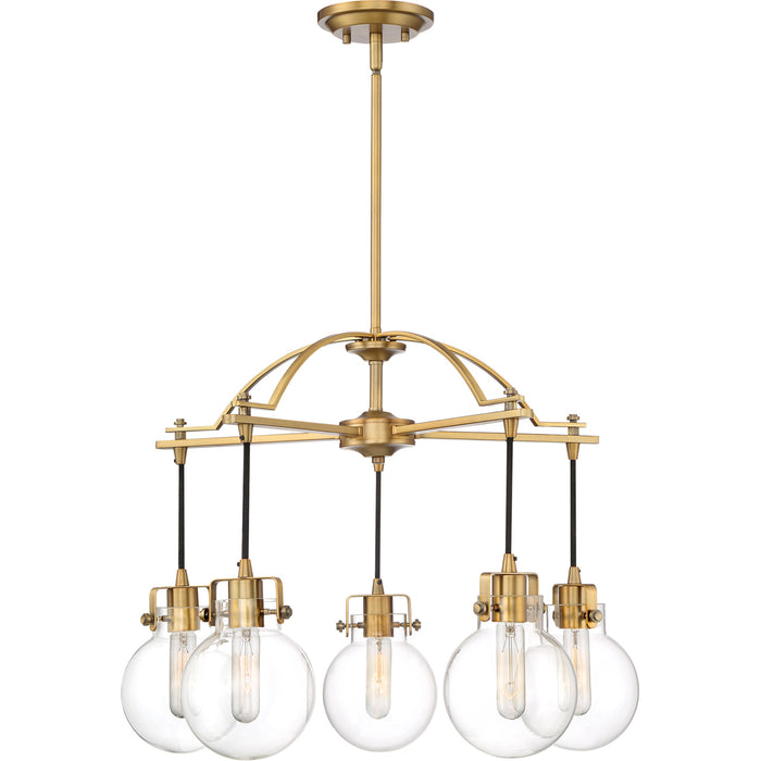 Sidwell 5-Light Chandelier in Weathered Brass