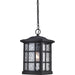 Stonington 1-Light Outdoor Lantern in Mystic Black