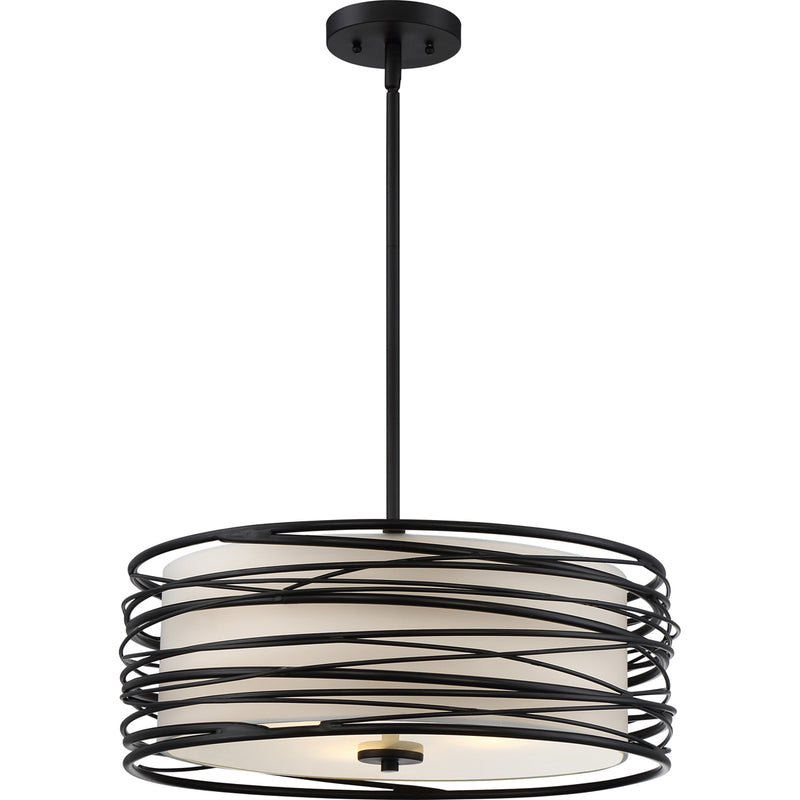 Spiral 3-Light Pendant in Mystic Black