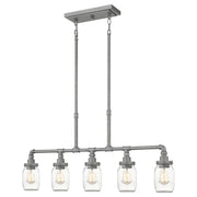 Squire 5-Light Island Light in Galvanized