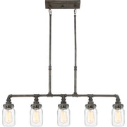 Squire 5-Light Island Light in Rustic Black