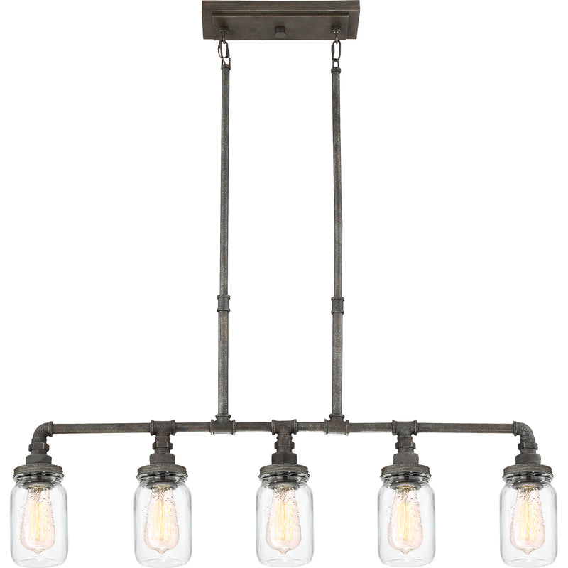 Squire 5-Light Island Light in Rustic Black