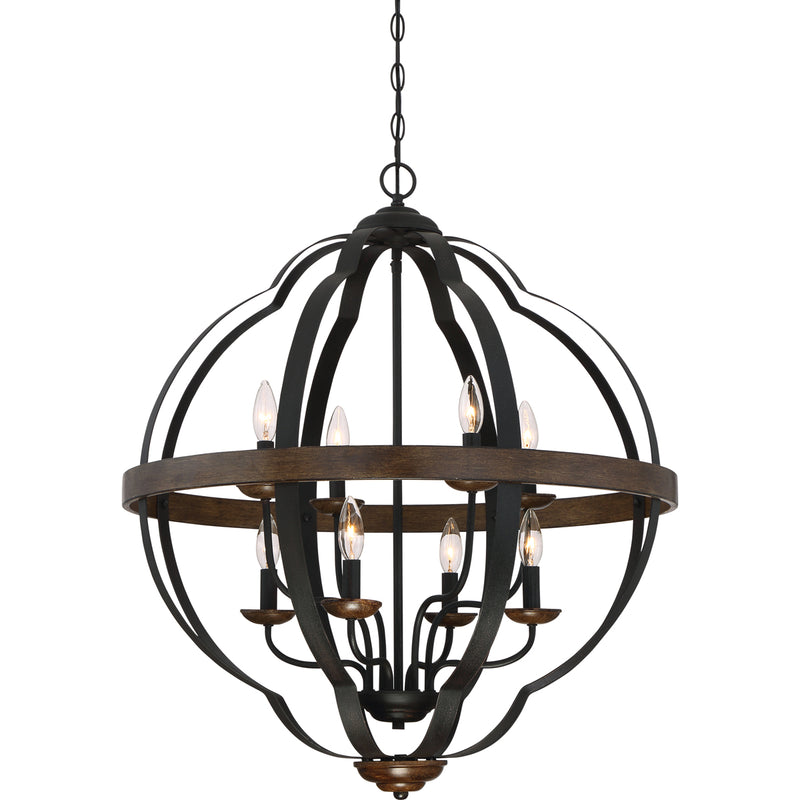 Siren 8-Light Pendant in Marcado Black