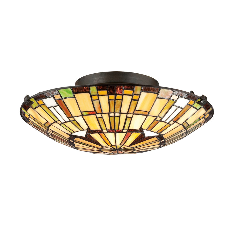 Reed 2-Light Flush Mount in Vintage Bronze