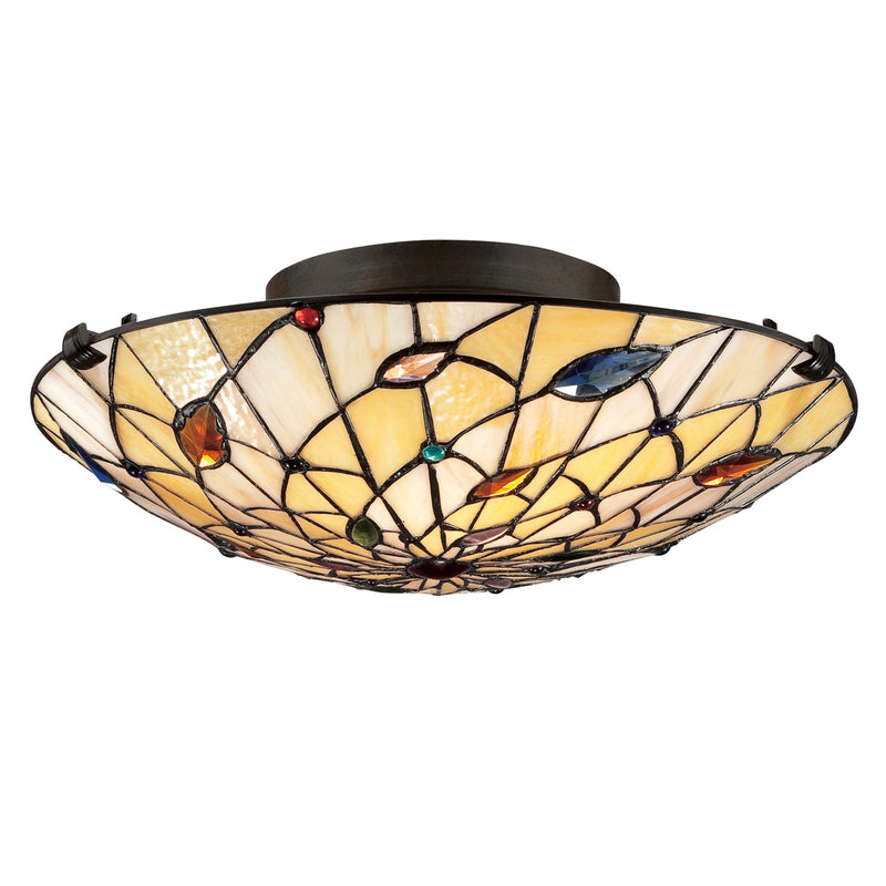 Graham 2-Light Flush Mount in Vintage Bronze