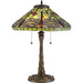 Jungle Dragonfly 2-Light Table Lamp in Architectural Bronze