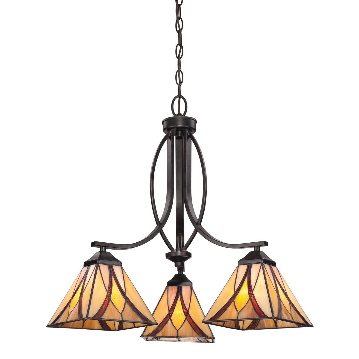Asheville 3-Light Chandelier in Valiant Bronze