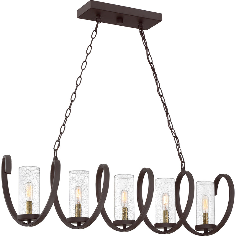 Tumult 5-Light Island Light in Western Bronze