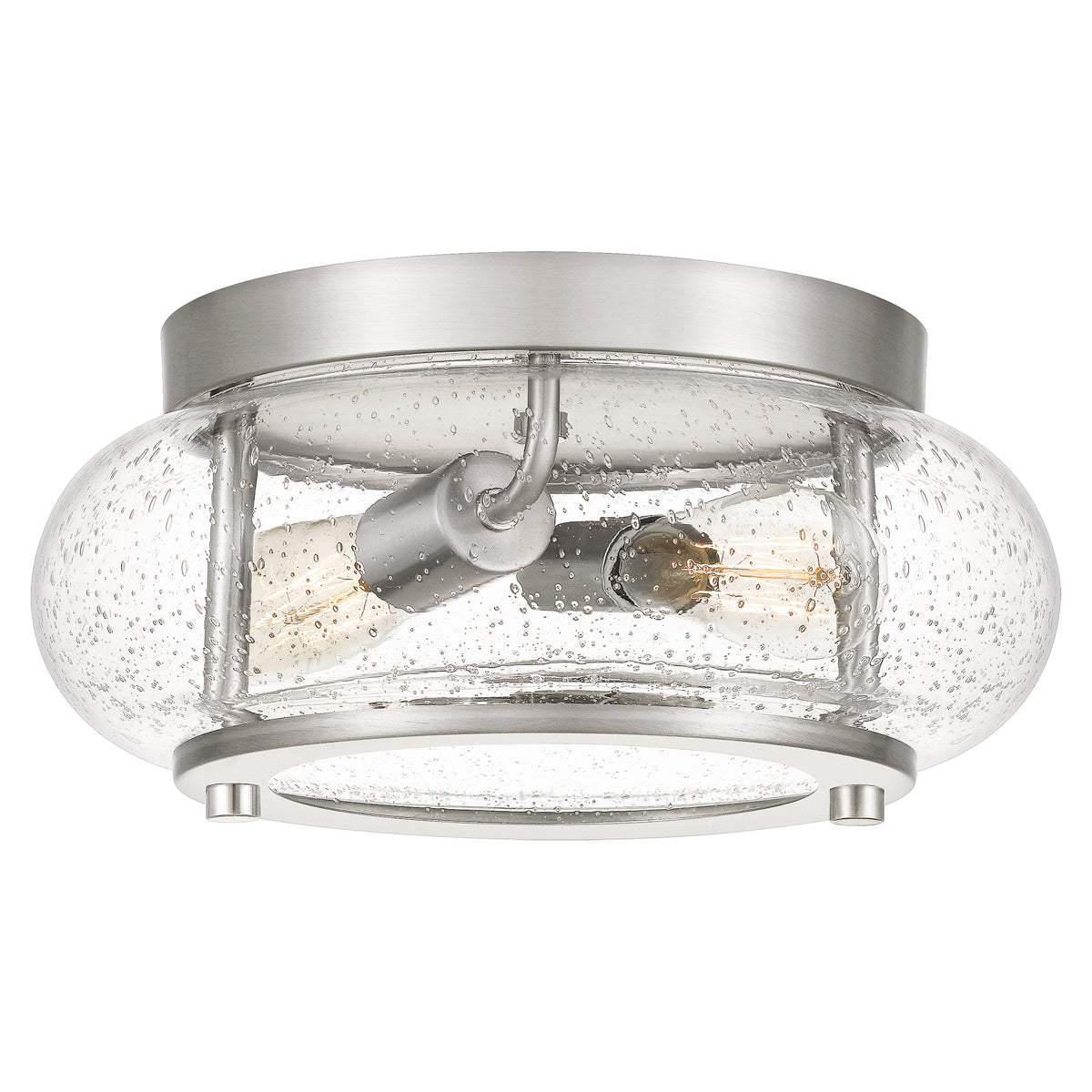 Trilogy 2-Light Flush Mount in Brushed Nickel