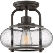 Trilogy 1-Light Semi-Flush Mount in Old Bronze