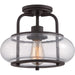 Trilogy 1-Light Semi-Flush Mount in Old Bronze