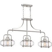 Trilogy 3-Light Island Light in Brushed Nickel