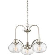 Trilogy 3-Light Chandelier in Brushed Nickel