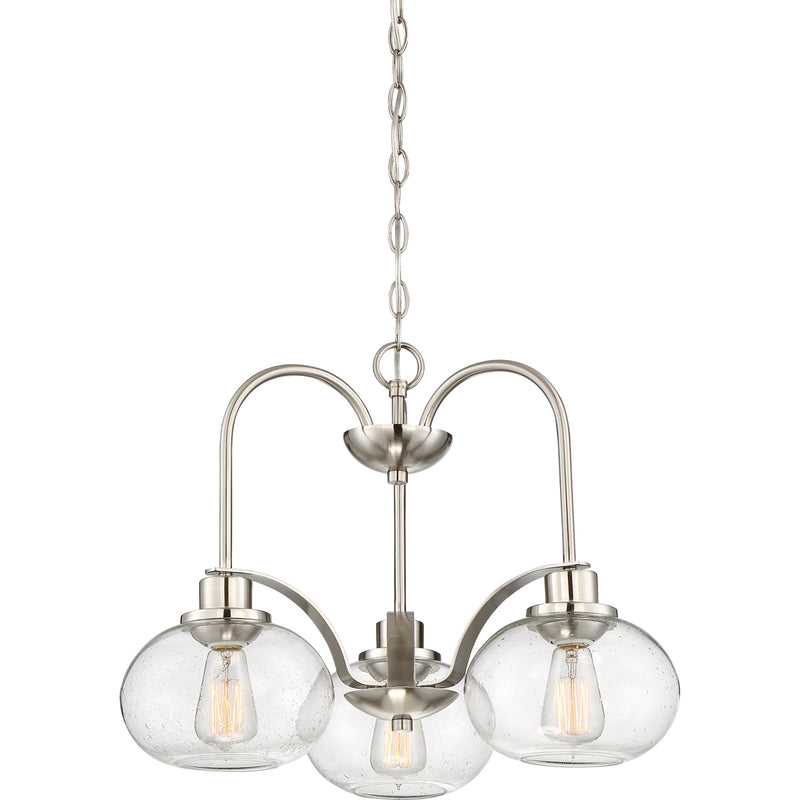 Trilogy 3-Light Chandelier in Brushed Nickel