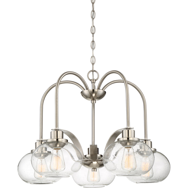 Trilogy 5-Light Chandelier in Brushed Nickel