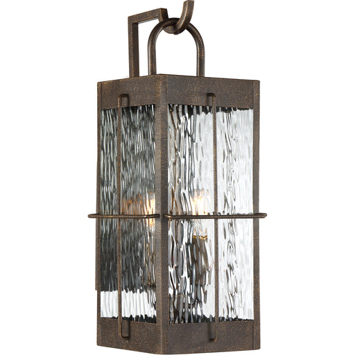 Ward 2-Light Outdoor Lantern in Gilded Bronze