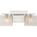 Westcap 2-Light Bath Vanity in Brushed Nickel