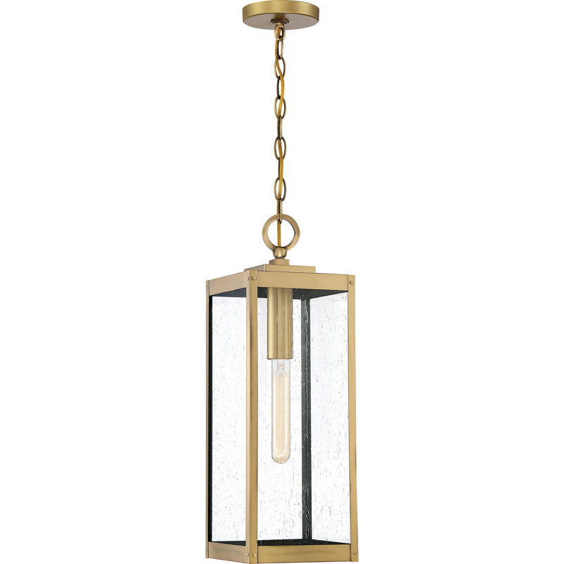 Westover 1-Light Outdoor Lantern in Antique Brass