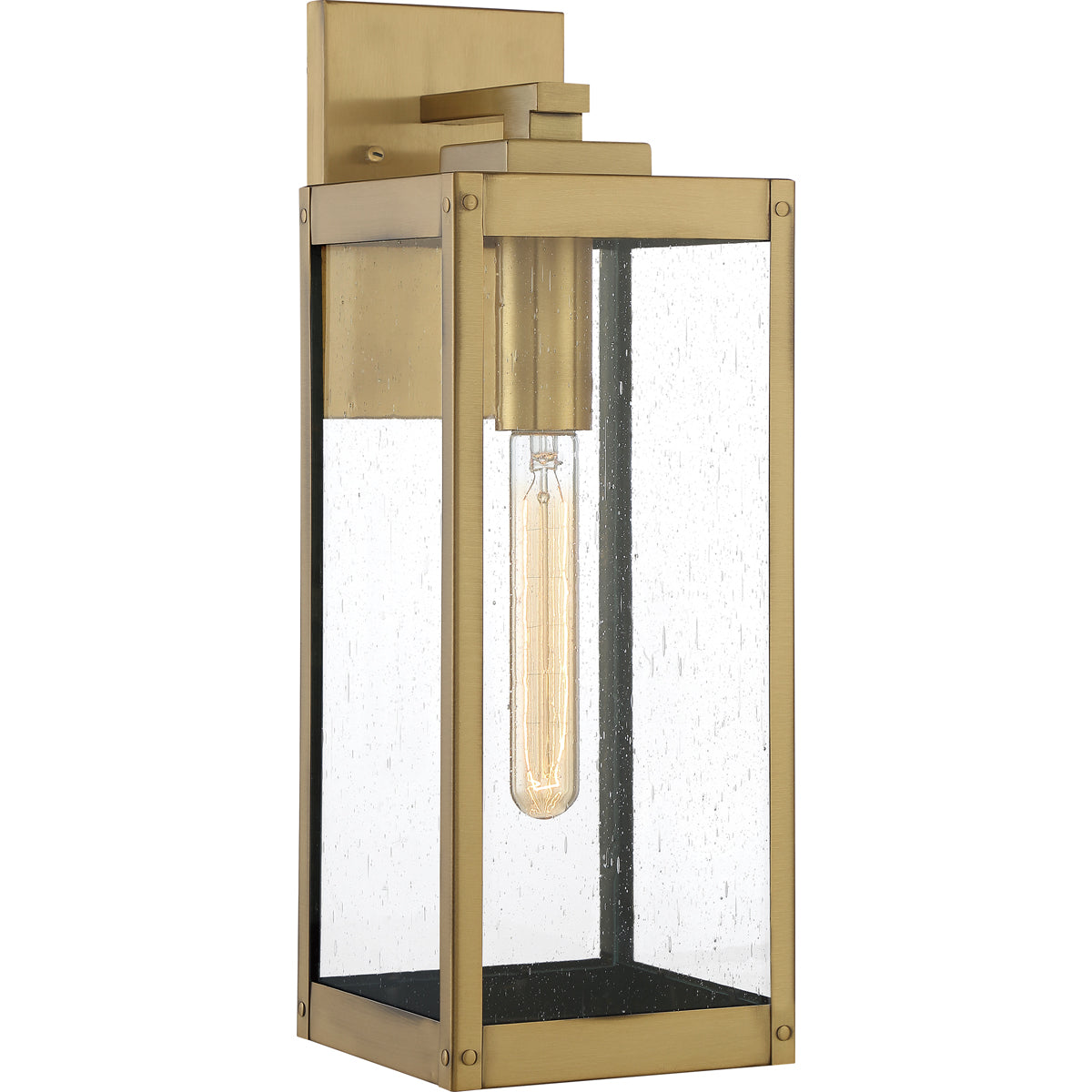 Westover 1-Light Outdoor Lantern in Antique Brass