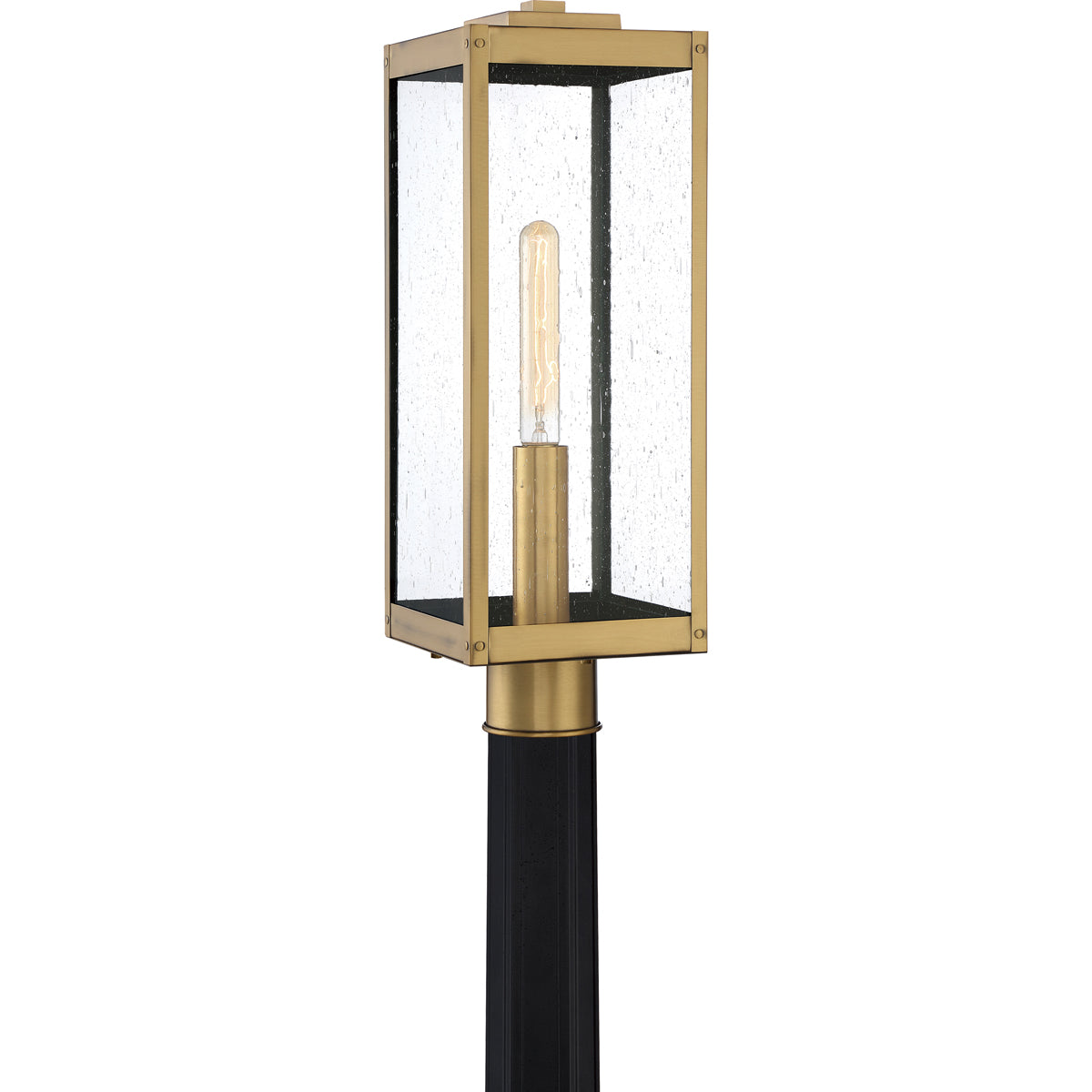 Westover 1-Light Outdoor Lantern in Antique Brass