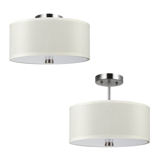 Dayna Shade 2-Light Flush/Semi-Flush Convertible - Lamps Expo