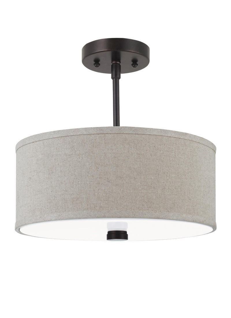 Dayna Shade 2-Light Flush/Semi-Flush Convertible - Lamps Expo